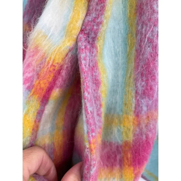 J. NNA Women's Multicolor Plaid Shirt Jacket Long Sleeve Button Up Size L - Picture 10 of 16